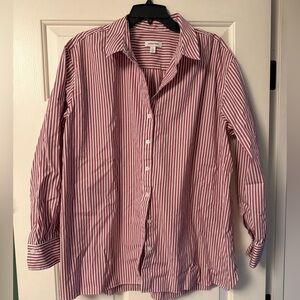Nordstrom Pink and White Striped Shirt